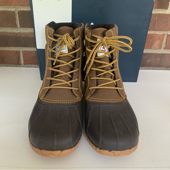 Aleader Mens Waterproof Duck Ankle Boots Lace Up US 10 M NEW - Picture 2 of 9